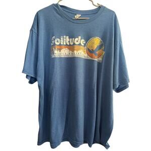 Vintage Style Solitude Wasatch Mountains Graphic Tee Blue 2XL Spectra USA‎
